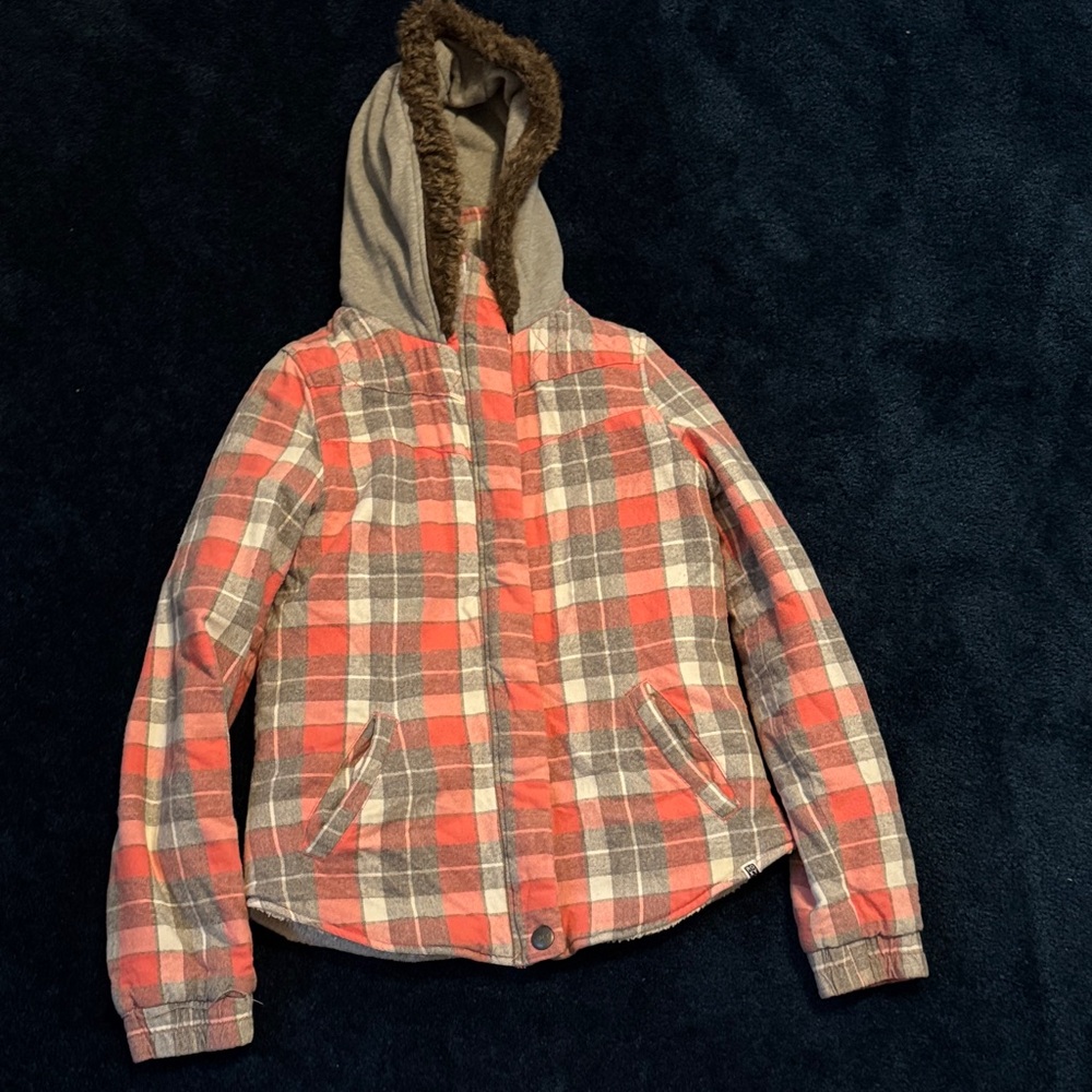 Roxy Hooded Jacket with Faux Fur Trim